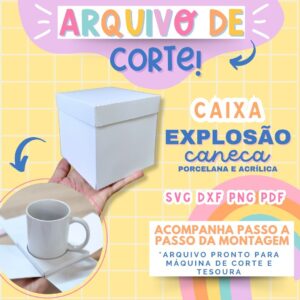 ARQUIVO DE CORTE - CAIXA EXPLOSÃO CANECA